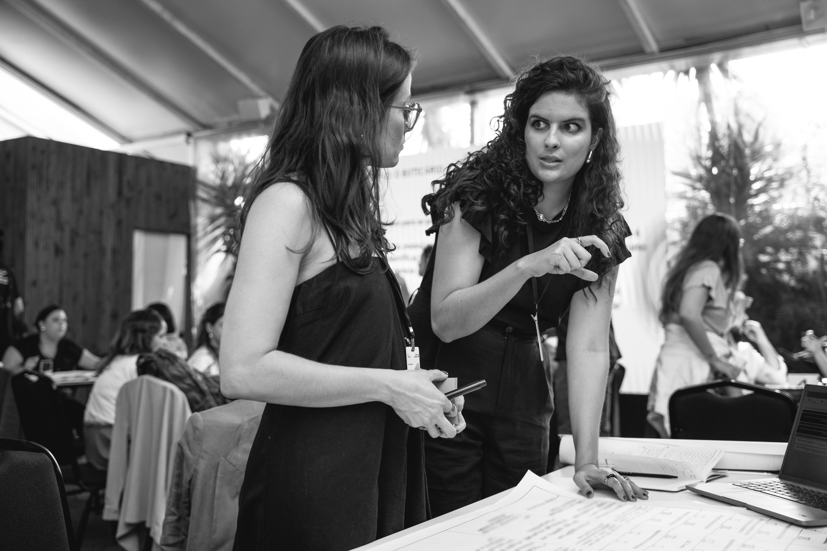 Visual strategic prioritization frameworks completed collaboratively by corporate teams